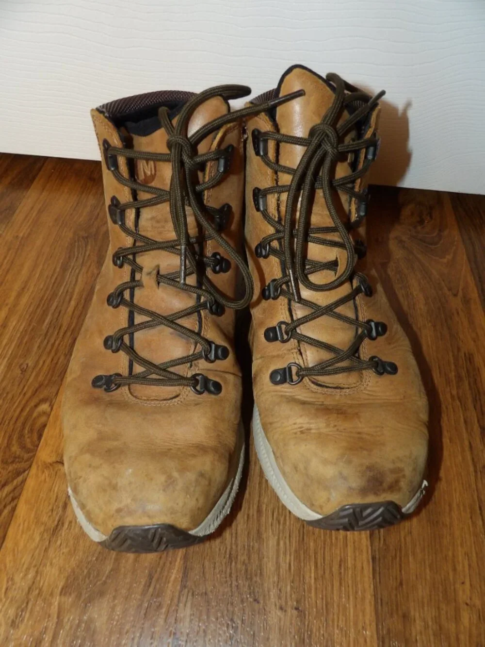 Merrell Ontario Mid Tan Waterproof Hiking Boots Size 13